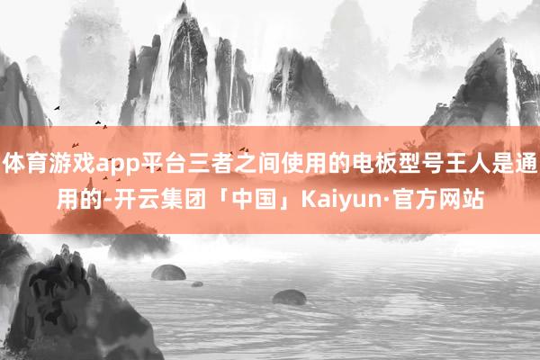 体育游戏app平台三者之间使用的电板型号王人是通用的-开云集团「中国」Kaiyun·官方网站