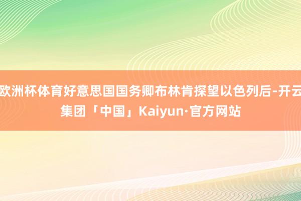 欧洲杯体育好意思国国务卿布林肯探望以色列后-开云集团「中国」Kaiyun·官方网站