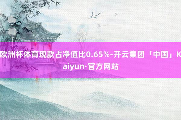 欧洲杯体育现款占净值比0.65%-开云集团「中国」Kaiyun·官方网站