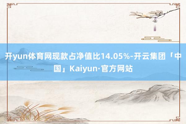 开yun体育网现款占净值比14.05%-开云集团「中国」Kaiyun·官方网站